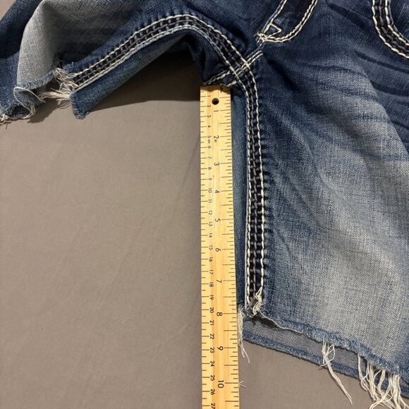 Rock Revival Jorts Jeans Shorts 31 34x8 Mattie Skinny Faded Pockets Y2K Grunge - Picture 5 of 6